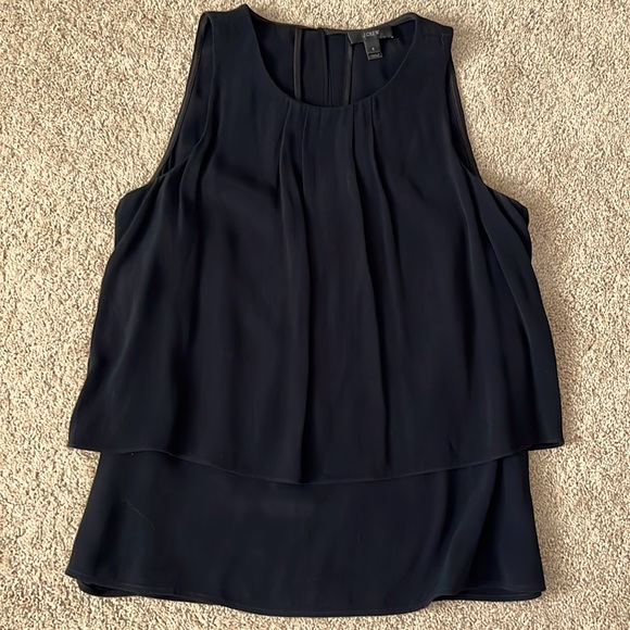 J. Crew black sleeveless swing  blouse - Picture 1 of 3